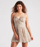 Romantic Roots Floral Chiffon Short Dress
