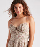 Romantic Roots Floral Chiffon Short Dress