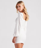 Modern Romance Eyelet Lace Mini Dress