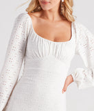 Modern Romance Eyelet Lace Mini Dress