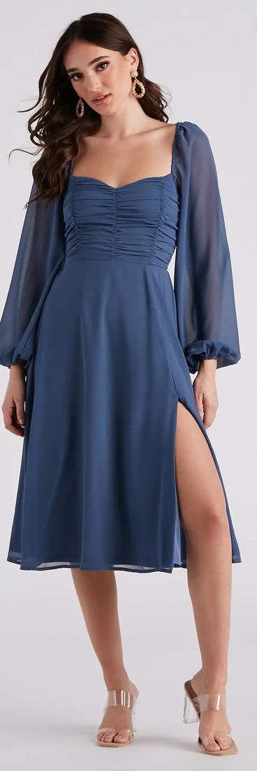 Effortlessly Pretty Chiffon Midi Dress