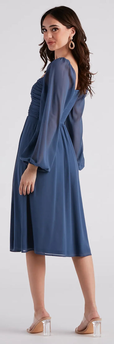 Effortlessly Pretty Chiffon Midi Dress