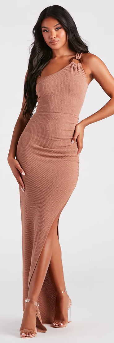 Vacay In Bali One-Shoulder Maxi Dress