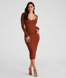 Effortless Everyday Ribbed Knit Midi Dress