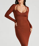 Effortless Everyday Ribbed Knit Midi Dress
