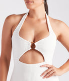 Catching Flights O-Ring Halter Midi Dress