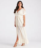 Showcase Your Charm Sheer Lace Maxi Dress