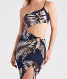 Time To Escape Tropical Print Maxi Dress