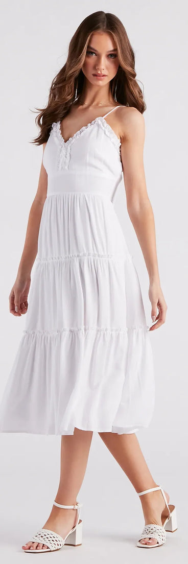 Sunshine On My Mind Linen Midi Dress