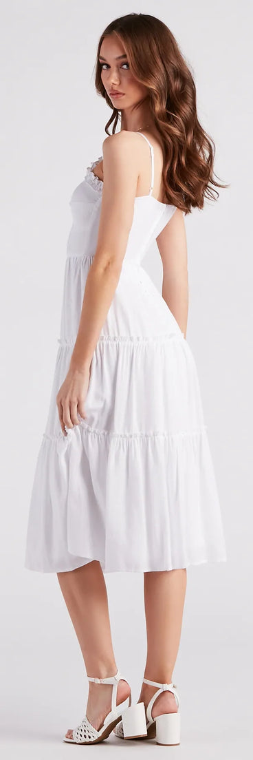 Sunshine On My Mind Linen Midi Dress