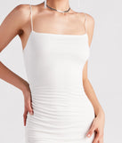 Favorite Pick Ruched Slit Midi Dress