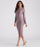 With its mid-calf hem and popular flattering fit, the Cozy Love Mock Neck Midi Dress in rose nails the balance of trend and ease, redefining go-to midi dresses for any occasion.