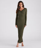 First Pick Henley Knit Maxi Dress