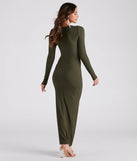 First Pick Henley Knit Maxi Dress
