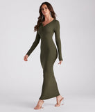 First Pick Henley Knit Maxi Dress