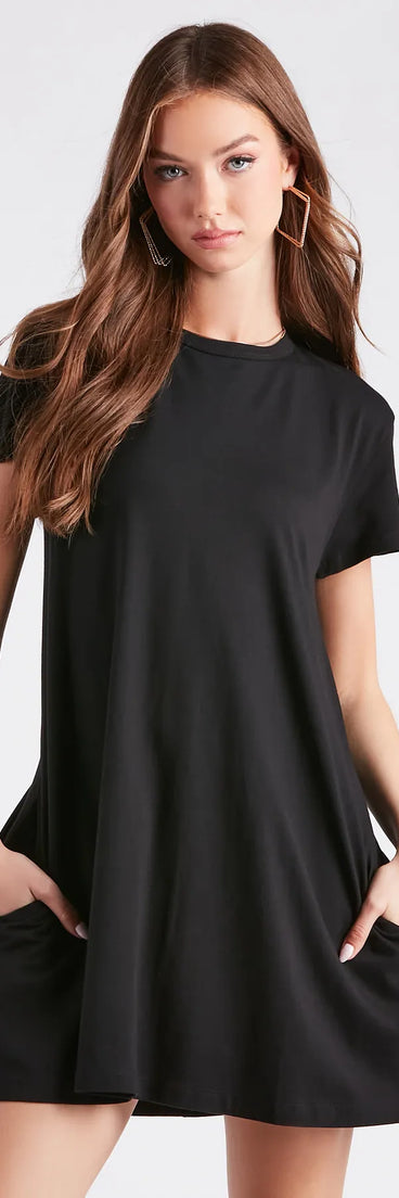 Effortless And Breezy Short T-Shirt Dress