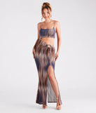 Vacay Beauty Abstract Cutout Maxi Dress