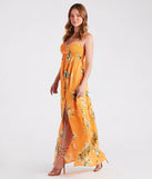 Island Love Tropical Print Maxi Dress