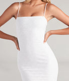 Summer Love Eyelet Knit Mini Dress