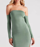 Sippin' On Sultry Off The Shoulder Maxi Dress