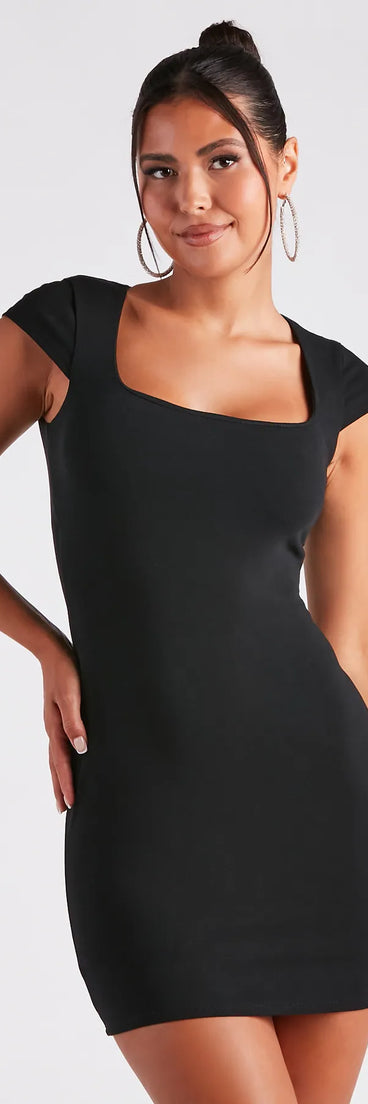 Mix And Mingle Square Neck Mini Dress