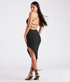 Strappy And Stunning Rib Knit Midi Dress