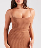 Trendsetting Cutie Cable Knit Lace-Up Dress