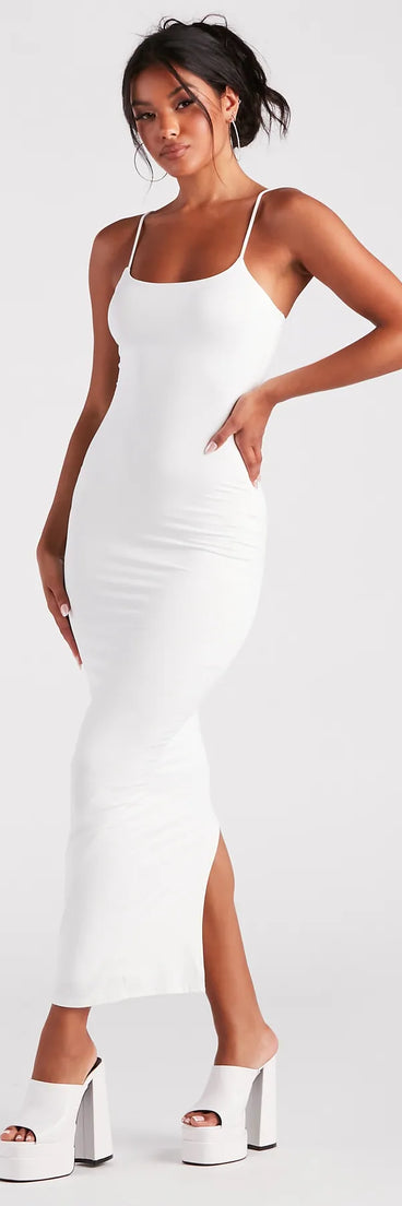 Looking Sensational Smooth Knit Maxi Dress