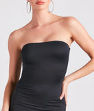 Make a statement in the Casually Chic Smooth Knit Fitted Maxi Dress, a black bodycon dresses that blends unique design details with a tight silhouette for a head-turning holiday or New Year's eve dress.