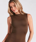Chic And Simple Smooth Knit Mini Dress