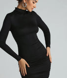 Chic In The City Turtleneck Mini Dress