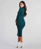 Revamp your 2025 wardrobe with this chic addition, the Good Looks Mock Neck Long Sleeve Knit Midi Dress in hunter green, perfect for elevating your style in the new year.