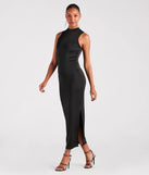 Curve Allure Mock Neck Maxi Dress