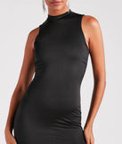 Curve Allure Mock Neck Maxi Dress
