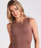 Caught In The Midi Crew Neck Tank Dress