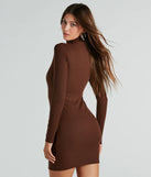Whether you're headed to brunch or running errands, the Trendy Element Turtleneck Long Sleeve Mini Dress in brown delivers effortless style in a breathable, go-to casual dress.