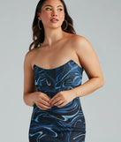 Mesmerized By You Marble Print Mini Dress