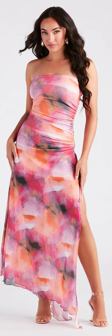 Major Crush Marble Print Maxi Dress