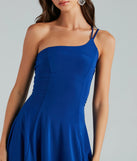Trendy New Vibe One-Shoulder Skater Dress