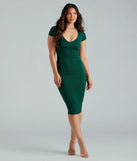 Caught On-Trend Basic V-Neck Midi Dress