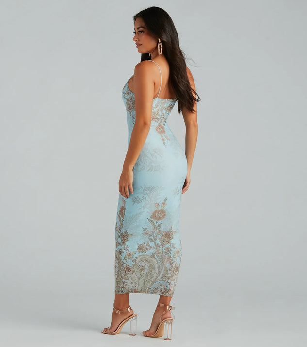 saint tropez chic floral mesh maxi dress Wedding Guest inspo @robynpridmorex Featured Styles: Ella Cowl Neck Satin Dress Stylish Debut Floral Flocked Mesh Midi Dress Saint Tropez Chic Floral Mesh Maxi Dress