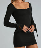 Whether you're headed to brunch or running errands, the Simply Amazing Long Bell Sleeve Mini Dress in black delivers effortless style in a breathable, go-to casual dress.