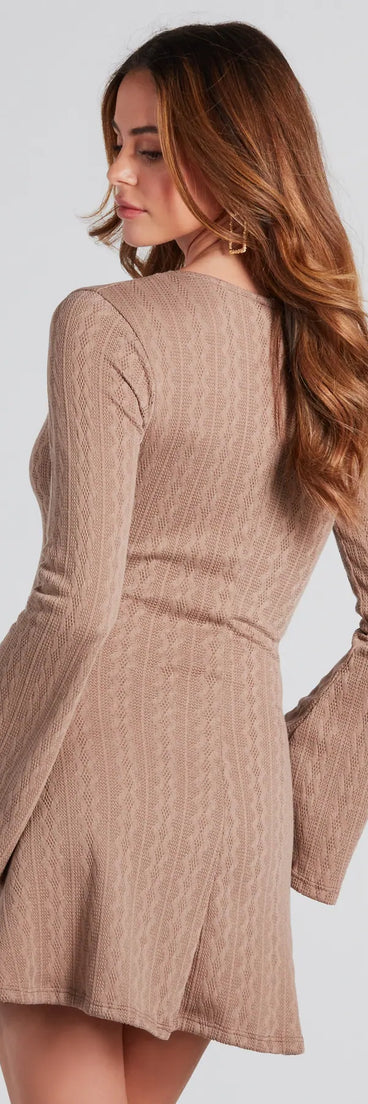 Timeless Classic Cable Knit A-Line Dress