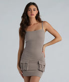 Cadet Babe Cargo Pocket Mini Dress