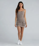 Cadet Babe Cargo Pocket Mini Dress
