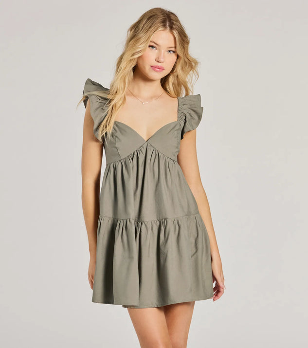 Beyond Precious V-Neck Ruffle Babydoll Dress | Windsor Beyond Precious V-Neck Ruffle Babydoll Dress | Windsor