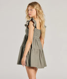 The Beyond Precious V-Neck Ruffle Babydoll Dress is a casual dress for more than special occasions with a fitted or flowy silhouette and accents in the most recent trends!