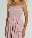 Flirty Day Ruffled Ditsy Floral Skater Dress