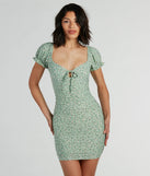 Meadow Vibes Floral Eyelet Lace Mini Dress