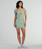 Meadow Vibes Floral Eyelet Lace Mini Dress